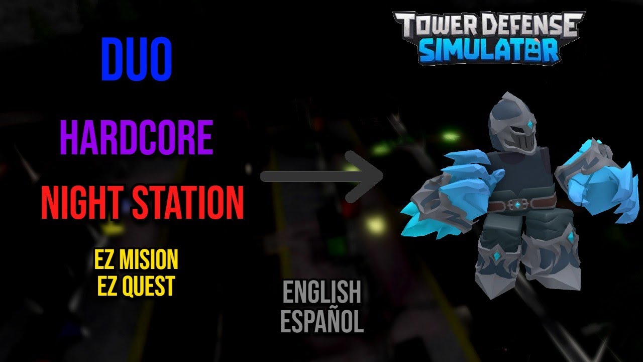 Duo Hardcore Triumph Abyssal Bruiser strat in Night Station (2 POVS) |Roblox Tower Defense Simulator