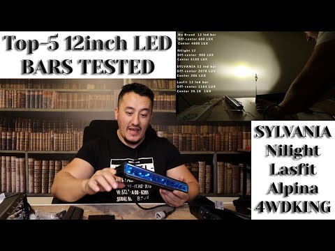 Top-5  12 inch led bar  Lasfit  Nilight 12Inch Alpina Trec Tec  SYLVANIA  Slim 12 Inch LED Light Bar