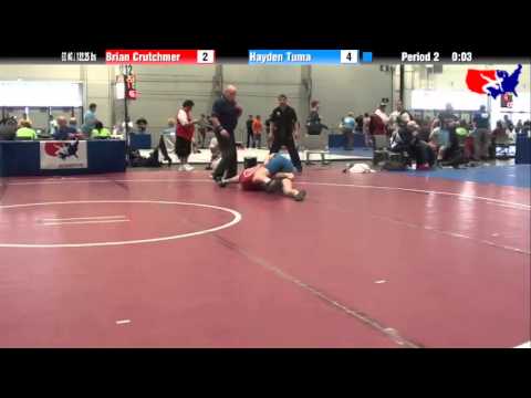 Brian Crutchmer vs. Hayden Tuma at 2013 Junior Nationals - FILA - FS