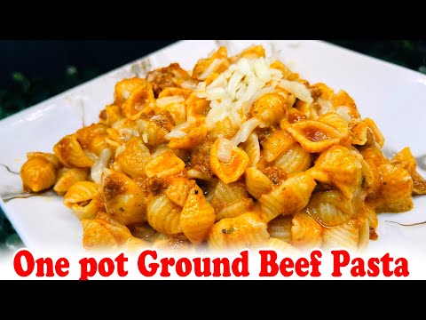 One Pot Ground Beef Pasta Recipe | Easy, Quick & Flavorful | Cooking With Gloria