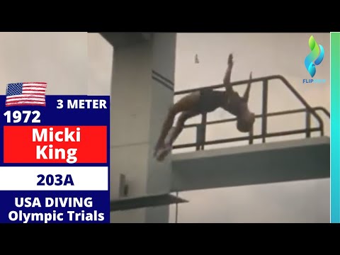 1972 Micki King USA Diving - Womens 3 Meter Diving Olympic Trials - 203A