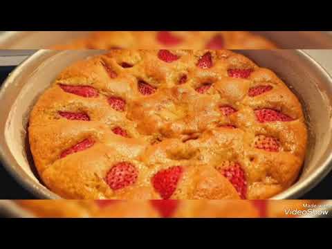 Lo haces en 5 minutos. Perfecto como desayuno. Maravilloso pastel de fresas.