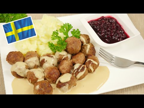 Köttbullar Rezept - Schwedische Hackbällchen mit Sahnesauce