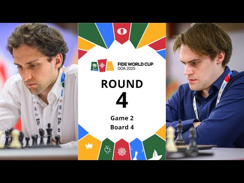 🇩🇪 Alexander Donchenko – Matthias Bluebaum 🇩🇪 | FIDE World Cup 2025 | Round 4 | Game 2 | Board 4