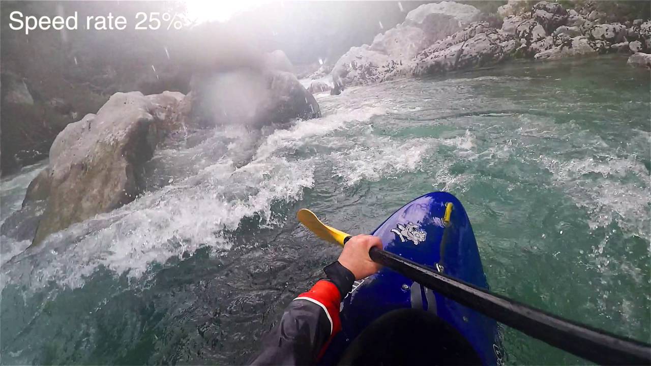 FPV: Kayaker Sucked into Siphon on Soca River, Slovenia 2016