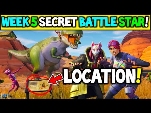 Fortnite WEEK 5 SECRET Battlestar Location Season 5 (“Road Trip” Challenges) - Secret Battle Star!