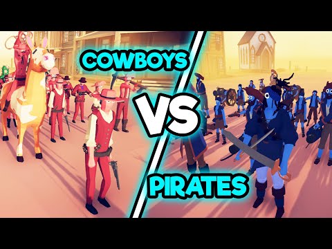 PIRATES vs COWBOYS BATTLE FOR HONOR  - Totally Accurate Battle Simulator | TABS