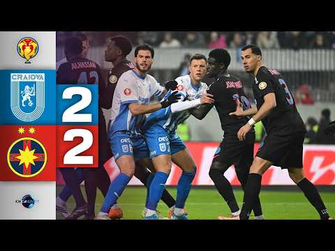 REZUMAT Universitatea Craiova - FCSB 2-2. ”Roș-Albaștrii”, eliminați din Cupa României