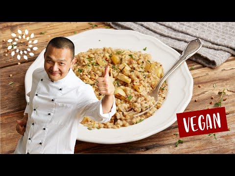 Delicious buckwheat recipe 👉🏼 Buckwheat risotto with caramelized parsnips