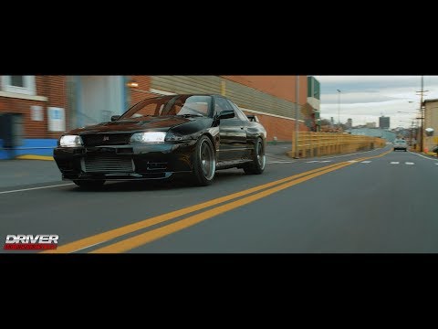 Black Nissan Skyline R32 GTR With HKS Turbos TE37 Greddy Cams OS Giken