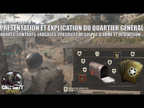 WORLD WAR II : PRÉSENTATION DU QG (ORDRES, CONTRATS, LARGAGES, PRESTIGES)...