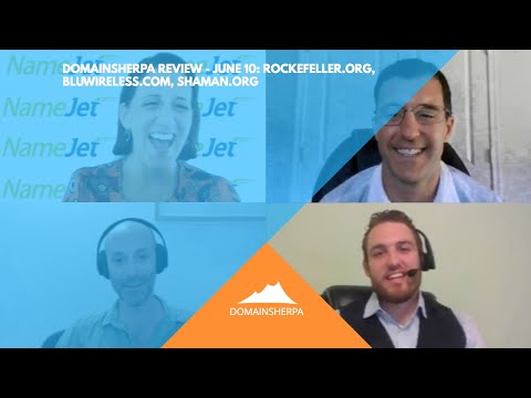 DomainSherpa Review – June 10: Rockefeller.org, BluWireless.com, Shaman.org