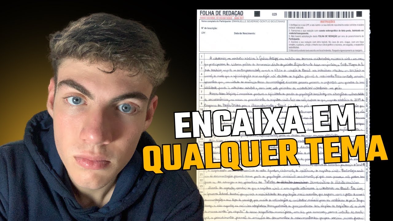MEU MODELO DE REDAÇÃO NOTA 1000 PARA O ENEM 2024