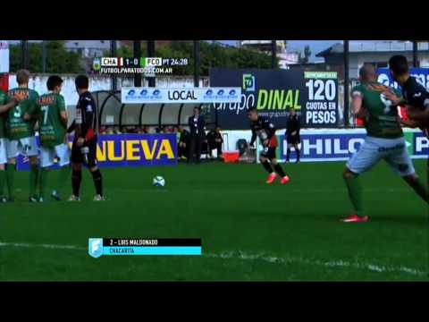 Gol de Maldonado. Chacarita 1 - Ferro 0. Fecha 28. B Nacional 2015. FPT.