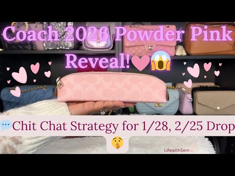 😱🩷Coach 2026 Powder Pink Unboxing| 💬My Strategy for the 1/28 & 2/25 Outlet Drop Chitchat with Pics!