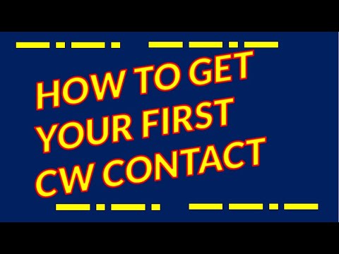 How to get your first CW contact