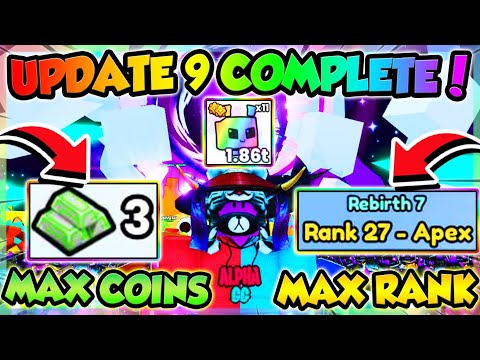 UPDATE 9 COMPLETE!! *MAX* RANK, REBIRTH & COINS!! (Pet Simulator 99 Roblox)