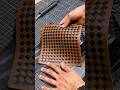 Easy DIY Leather Clutch Woven From Strips Westernstyle Leathercraft Lederhandwerk Shorts
