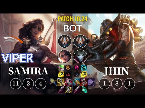 HLE Viper Samira vs Jhin Bot - KR Patch 10.24