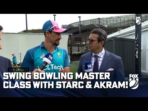 Swing bowling Masterclass with Wasim Akram and Mitch Starc! | Fox Cricket