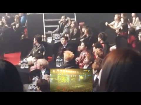 170119 EXO reaction to SEVENTEEN BOOMBOOM (붐붐) @ Seoul Music Awards 2017