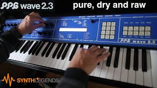 Video thumbnail for PPG wave 2.3 pure, dry and raw (no FX) by synthlegends