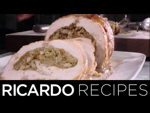 Stuffed Turkey Roast with Mushroom Sauce | Ricardo...