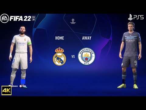 FIFA 22 PS5 | Real Madrid Vs Manchester City | Ft. Haaland,Tchouameni |Champions League 2022/23 | 4k