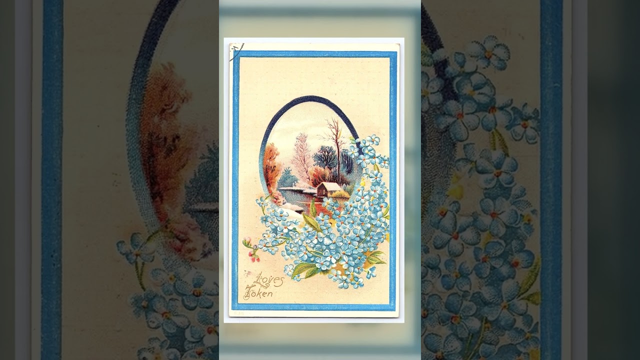 Love's Token, Divided Back Postcard, Winter Scene, 1910 Postmark Video