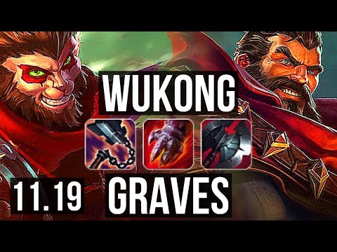 WUKONG vs GRAVES (MID) | Rank 4 Wukong, 1.9M mastery, 600+ games, 9/2/4 | NA Challenger | v11.19