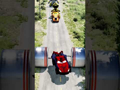 Icky Licky McQueen Bollard Crush – BeamNG drive #shorts #beamngdrive #mcqueen