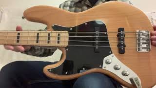 Video thumbnail for Demo of 2012 Squier Vintage Modified Jazz Bass Left Hand Lefty Duncan Designed Pickups Indonesia by johnnyangel69