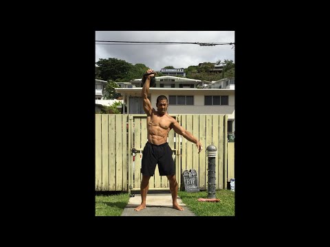Day 157 Working Out in Hawaii - 24 kg. Kettlebell Snatch x 10 minutes - October 18, 2020 10:39 am