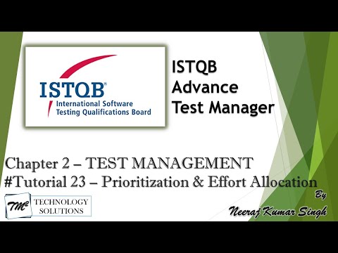 ISTQB Test Manager Introduction
