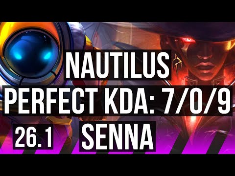 NAUTILUS & Caitlyn vs SENNA & Varus (SUP) | Perfect KDA: 7/0/9 | EUW Master | 26.1