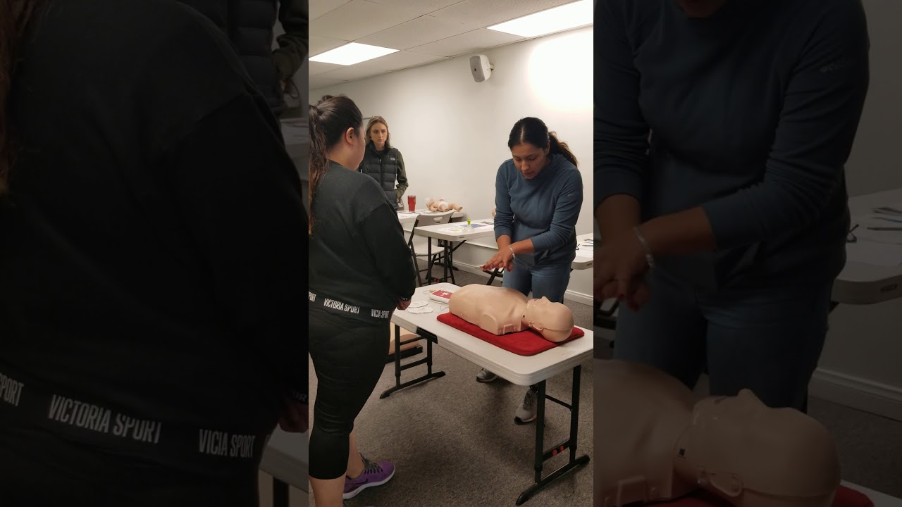 CPR AED Training with the actual students