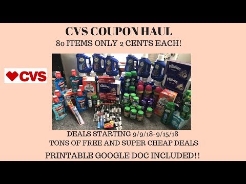 CVS Coupon Haul Deals Starting 9/9/18~80 Items Only 2 CENTS Each!! Amazing Deals and FREE