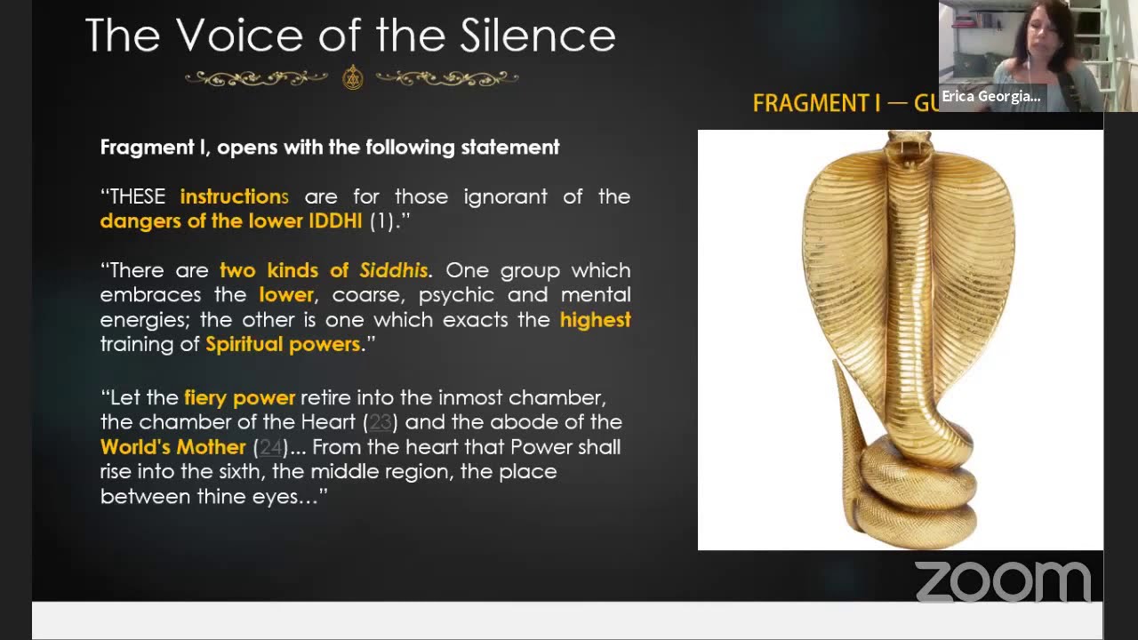 The Voice of the Silence - A Manual for Mystics - Fragment I - Erica Georgiades