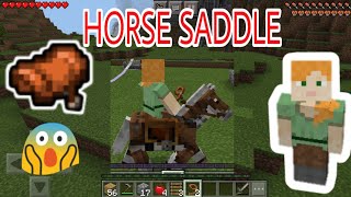 Horse saddle in Minecraft Survival Mode | Easy Craft and Ride Horse