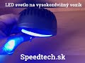 Výstražné LED svetlo na vysokozdvižný vozík - 9W LED modrý pruh 9-80V ECE R10 (75x56mm) - Video Youtube