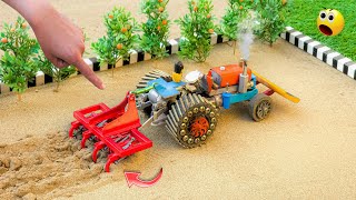 Diy mini tractor making agriculture cultivator for Orange Farming | plough machine | @MiniCreative1
