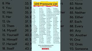 100 Pronouns List #pronouns