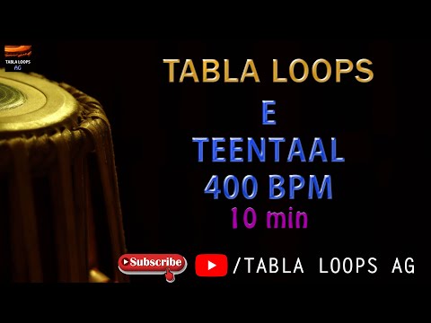 TEENTAAL | E SCALE | 400BPM | TABLA LOOPS