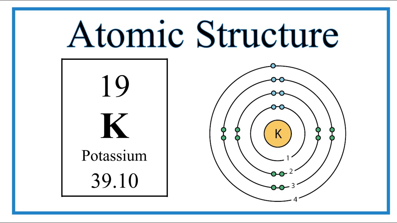 Atomic Structure (Bohr Model) for Potassium (K)