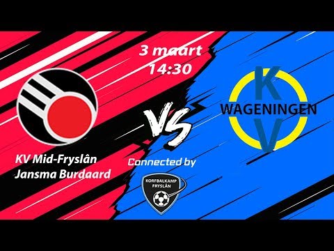 Korfbal Hoofdklasse wedstrijd: K.V. Mid-Fryslân / Jansma Burdaard - KV Wageningen