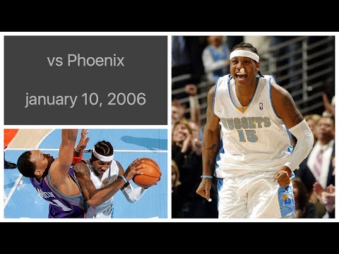 Carmelo Anthony 43 pts + GAME WINNER vs Phoenix Suns Highlights (january 10, 2006)