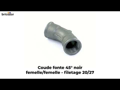 Coude fonte 45° femelle / femelle noir - référence 41 CODITAL