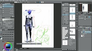 CLIP STUDIO PAINT useful features : 3D drawing figures