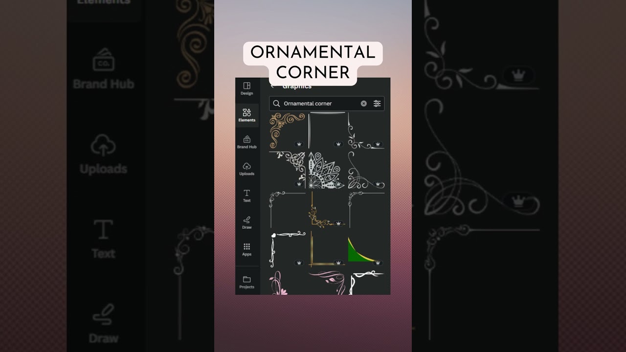 BORDERS, CORNERS, FRAMES, & DIVIDERS CANVA ELEMENTS | Read description.