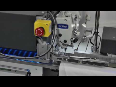 Automatic sewing machine for making darts on a women's blouse BASS 5900 ASS video